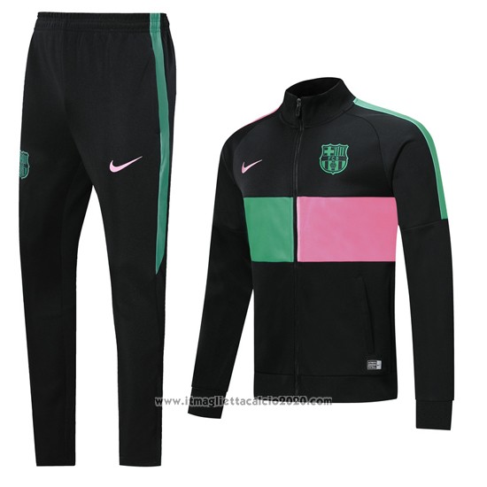 Tuta da Track Giacca FC Barcellona 2020 2021 Rosa e Verde